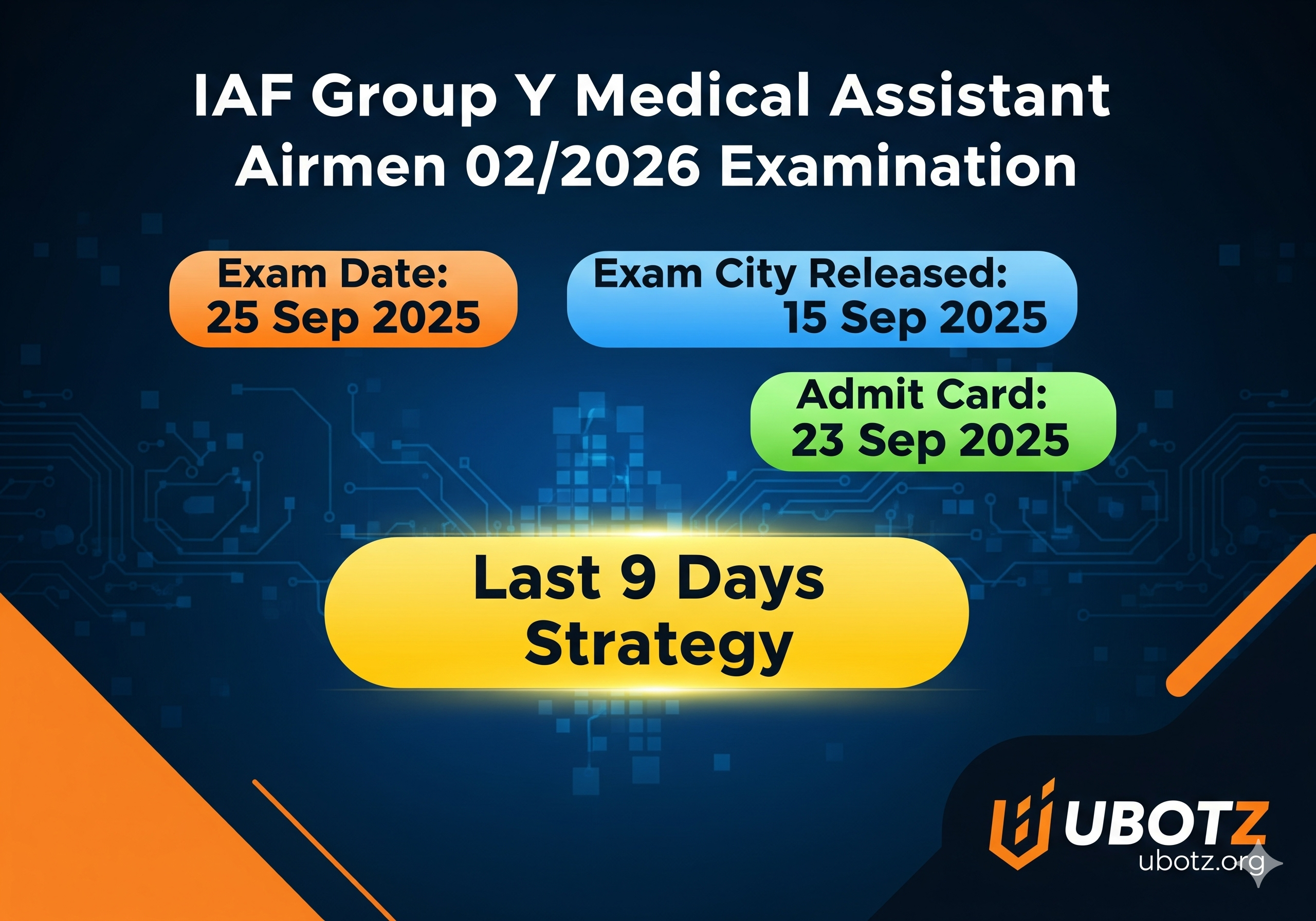 IAF Group Y Medical Assistant Airmen 02/2026 – Exam City Details Out!